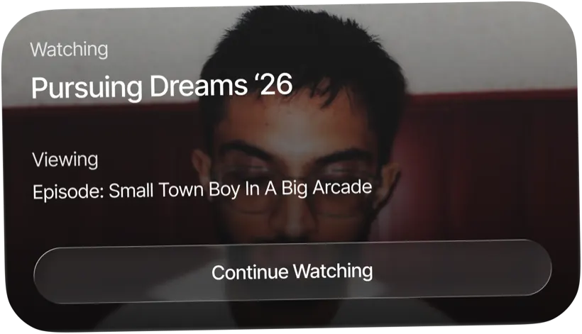 Now watching: Pursuing Dreams ’26. Episode: Small Town Boy In A Big Arcade